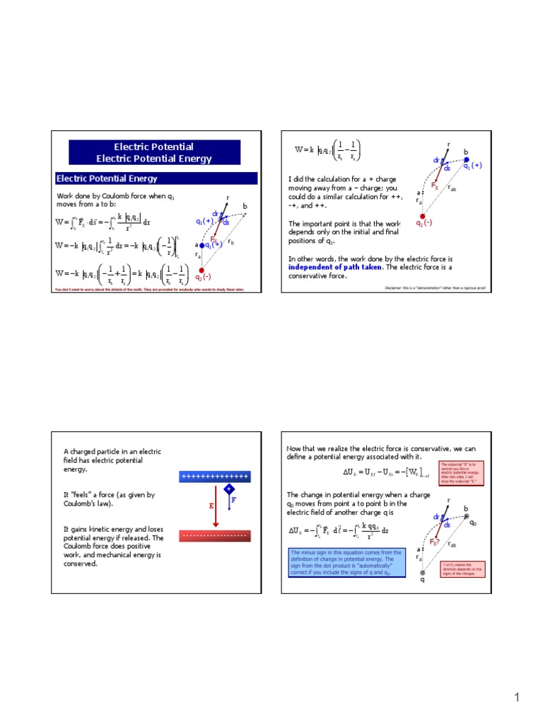 Electric Potential and Energy Explained | PDF | Electric Field | Volt