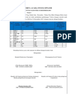 Berita Acara Stock Opname