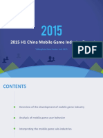 2015 H1 China Mobile Game Industry Report: Talkingdata Data Centre, July 2015