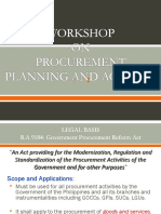 Procurement Planning & Activity