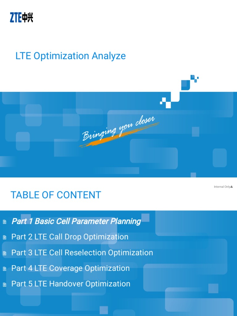 ZTE LTE Optimization PDF | PDF | Data Analysis | Telecommunications