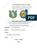 Universidad Tecnológica de Los Andes: Tema de Investigación