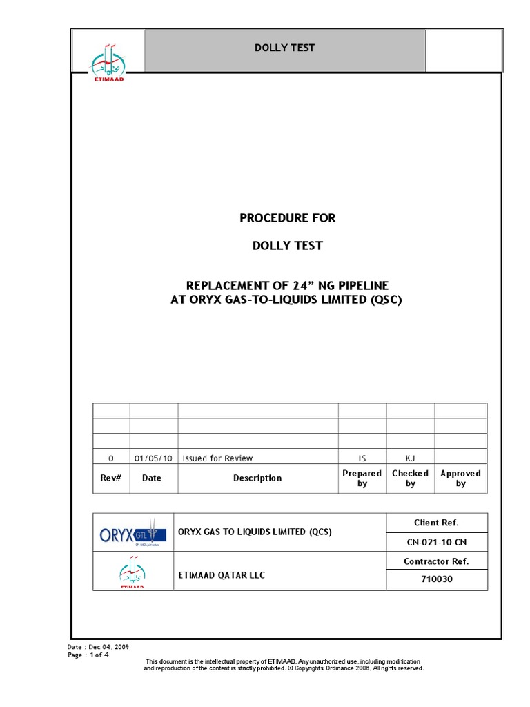 MS Dolly Test Procedure PDF Adhesive Wear