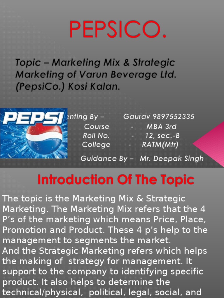 Pepsi Marketing Strategy Analysis | PDF | Pepsi Co | Pepsi
