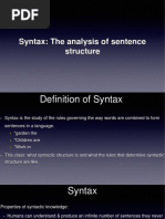 Syntax: The Analysis of Sentence Structure