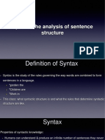 Syntax: The Analysis of Sentence Structure