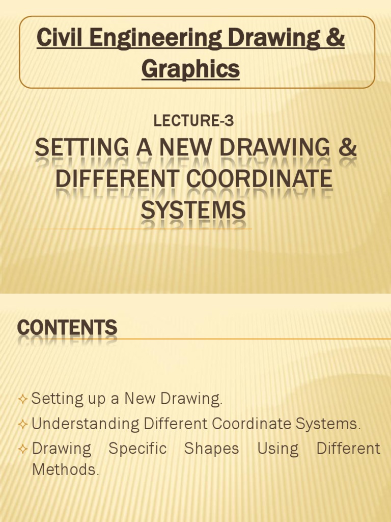 Civil Engineering Drawing & Graphics: Setting A New Drawing & Different ...
