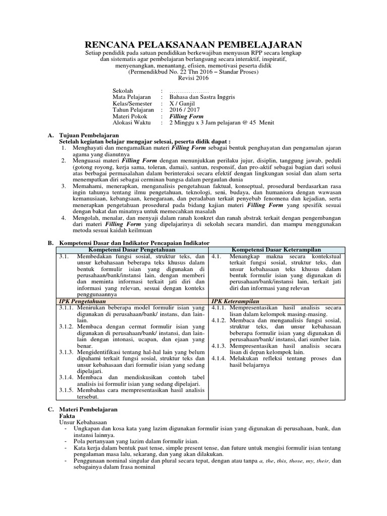 Rpp 1 Filling Form
