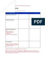 2B Sample Person Specification Document