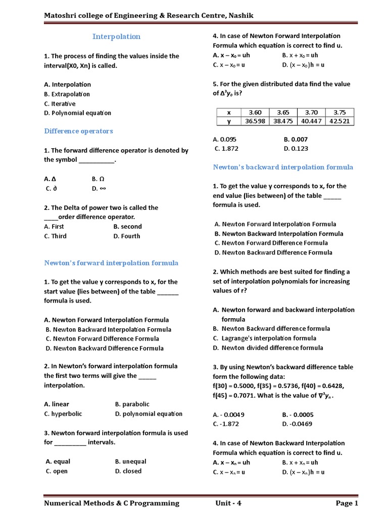 Lecture 1 Finite Difference Interpolation