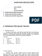 Pengolahan Dan Analisis Data