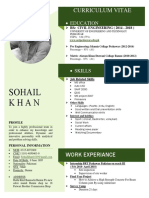 Sohail Khan: Curriculum Vitae