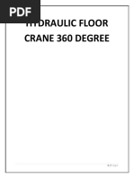 Hydraulic Floor Crane 360 Degree - Project Report