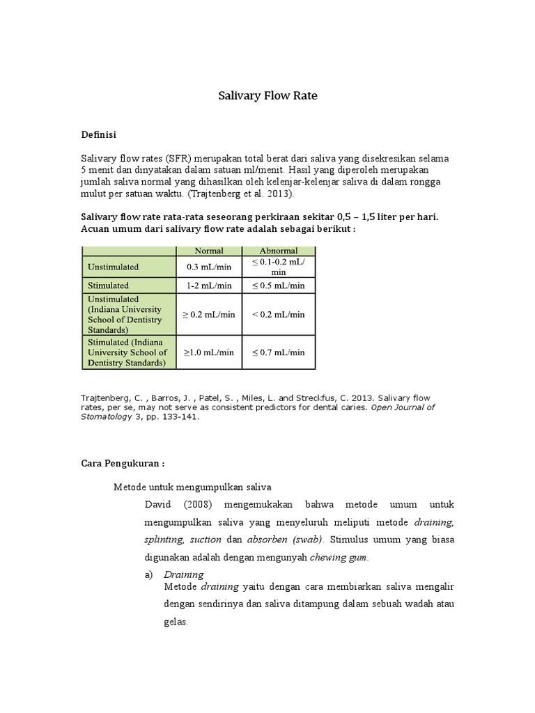 Salivary Flow Rate PDF