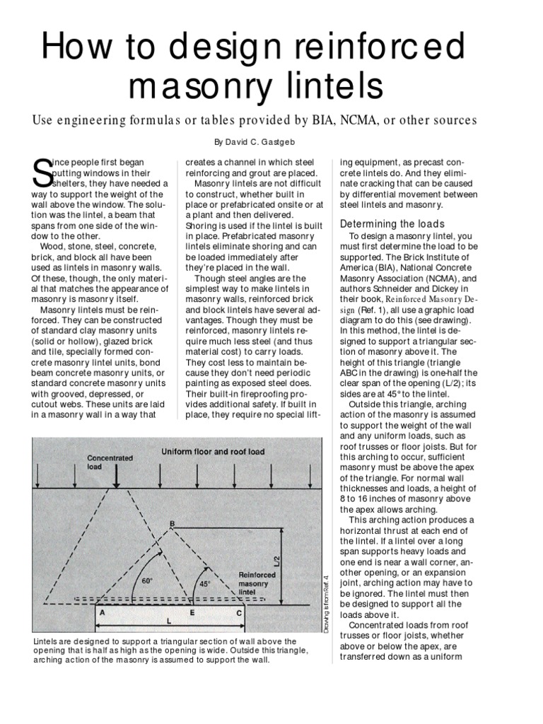 Concrete Construction Article PDF - How To Design Reinforced Masonry ...