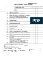 Borang AUDIT NURSING PROGRESS REPORT