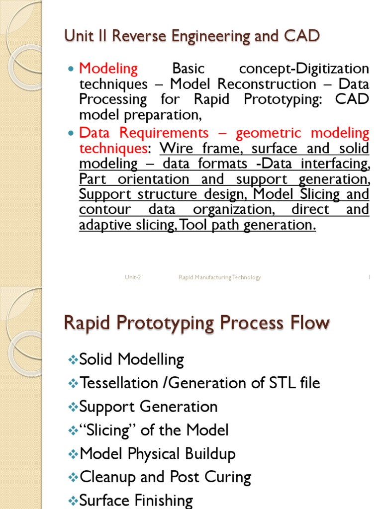 CAD and Rapid Prototyping Techniques | PDF | 3 D Printing | Space