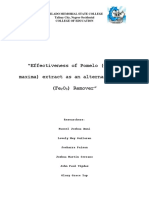 Effectiveness of Pomelo (Citrus Maxima) Extract As An Alternative Rust (Fe O) Remover