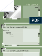 Document Layout Types: Titles, Lists, Charts, Tables & SmartArt