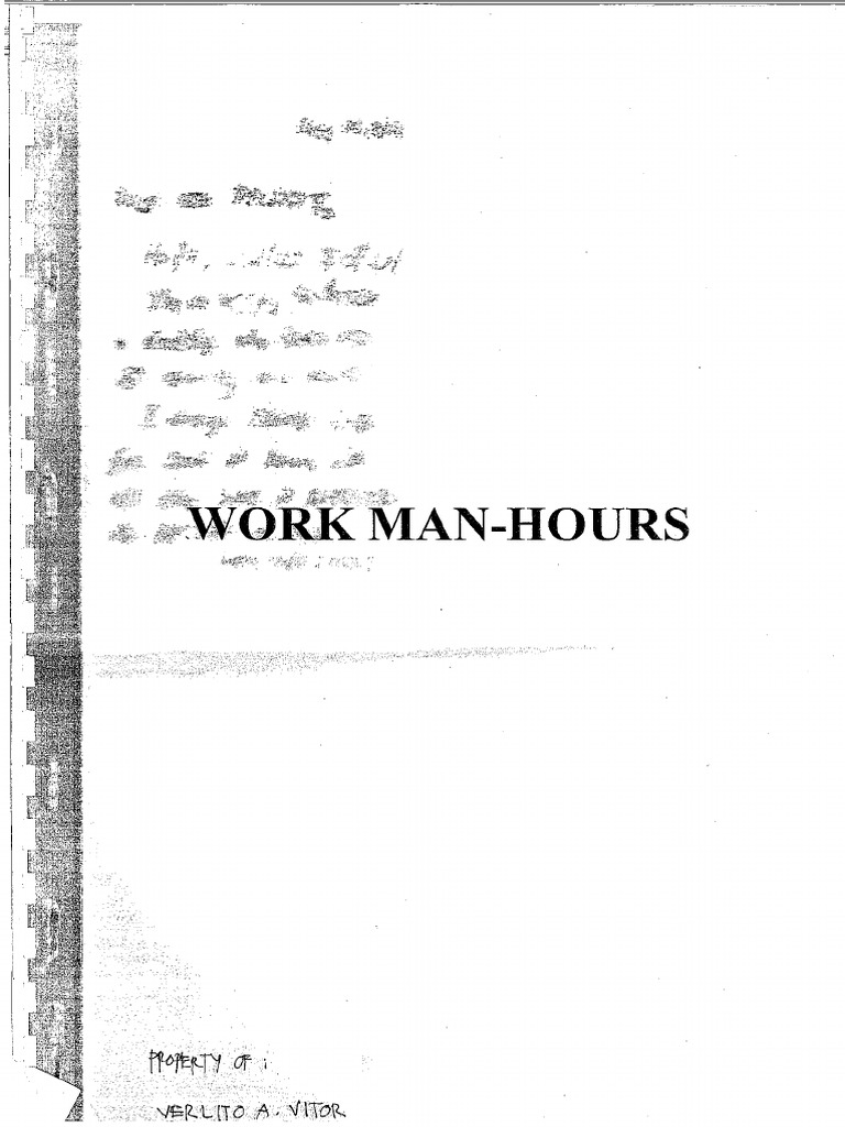 Work Manhours by VAV PDF | PDF