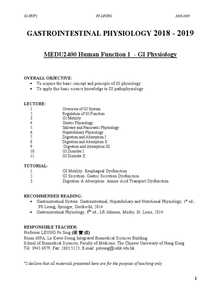 GI Long Notes PDF | PDF | Gastrointestinal Tract | Hunger