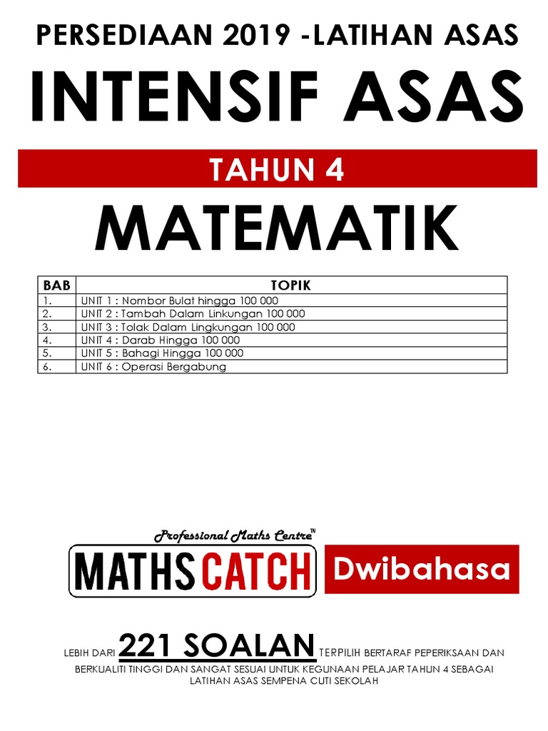 2019 Dwibahasa Modul Latihan Matematik Tahun 4 Pdf