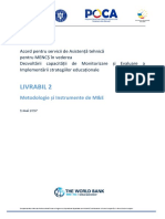 Livrabil - 2 - Metodologie Și Instrumente de Monitorizare Și Evaluare PDF