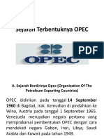 Sejarah Terbentuknya OPEC