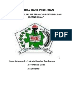 Laporan Hasil Penelitian Biologi