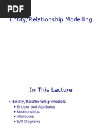 Entity/Relationship Modelling