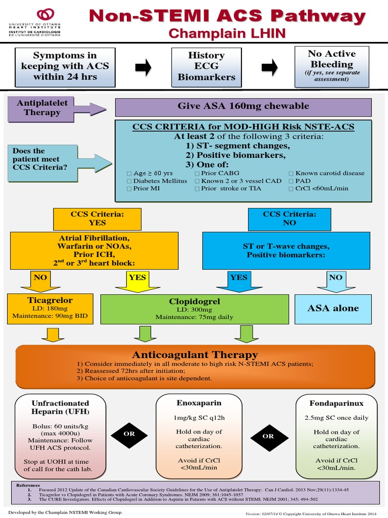 NonSTEMI ACS Pathway Champlain LHIN 55317063e5796 PDF Myocardial Infarction Cardiology