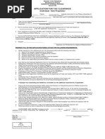 Tax Clearance Form