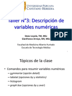 Descripcion de Variables Numericas
