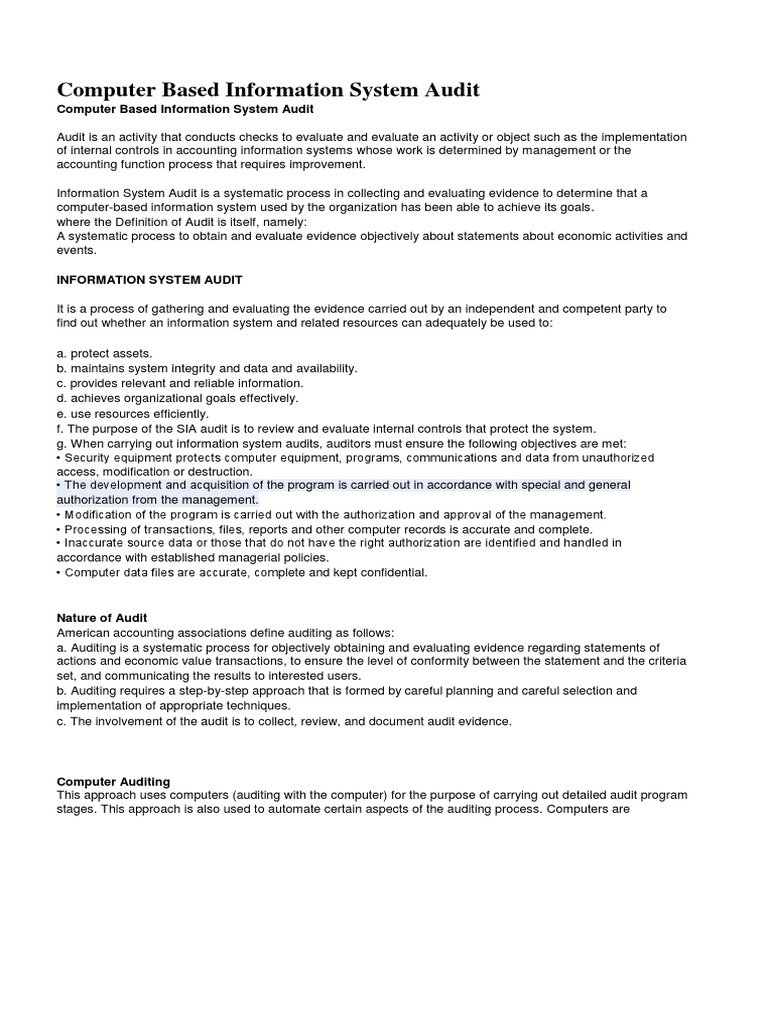 Computer Based Information System