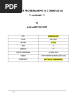 Computer Programming in C (Module A) : Subhamoy Biswas