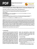 Android Application Based Bluetooth Controlled Robotic Car: International Journal of Intelligent Information Systems