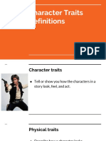 Character Trait Definitions