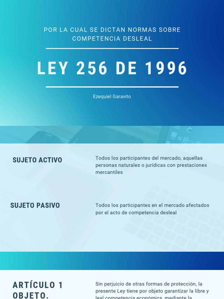 Ley 256 de 1996 PDF | Descargar gratis PDF | Estatuto | Mandato