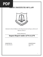 Army Institute of Law: Inquest Report Under 174 & 176