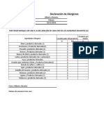 Declaracion Alergenos Platano