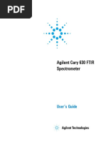 Agilent Cary 630 FTIR Spectrometer: User's Guide