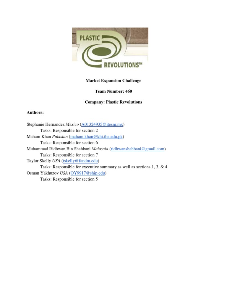 Plastic Revolutions Report PDF Recycling Advertising