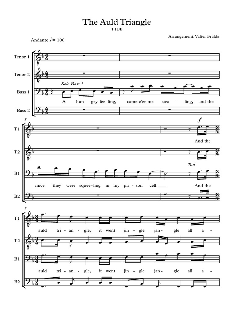 The Auld Triangle - Full Score | PDF