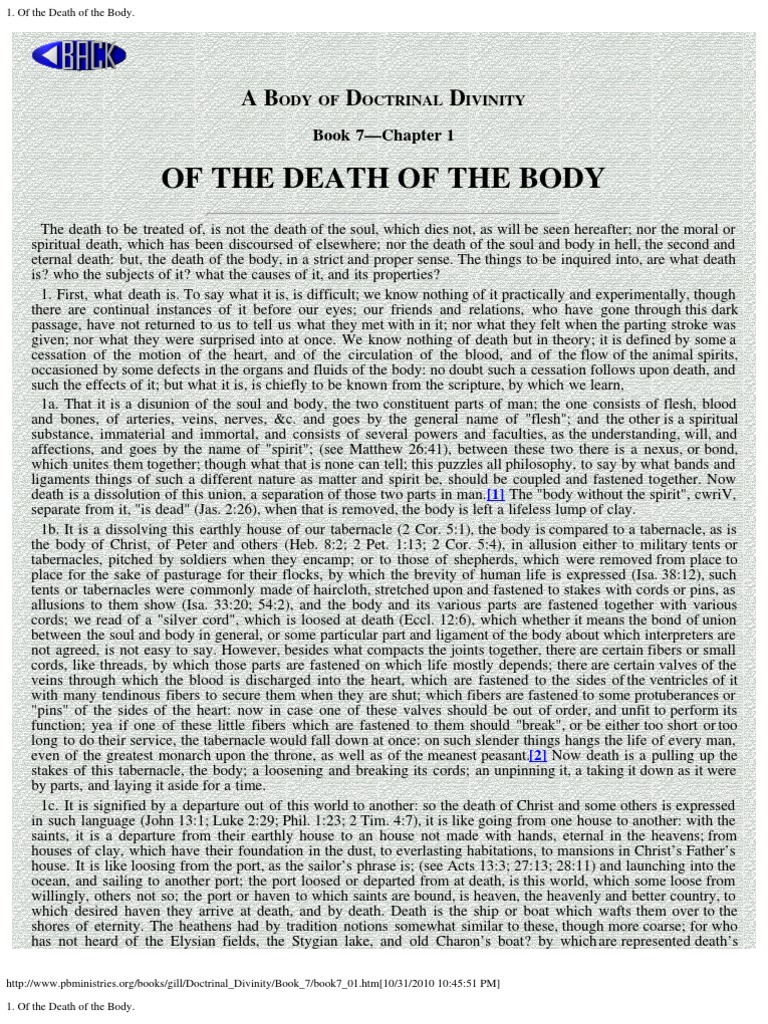 Understanding the Death of the Body | PDF | Eternal Life (Christianity ...