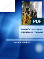 Reporte de gestión de los bomberos de Colombia 2017