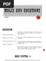 Chapter 1 - Moles & Equations