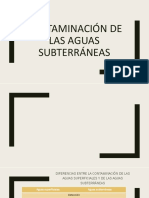 Contaminación de Las Aguas Subterráneas