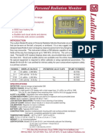 MODEL 25 Personal Radiation Monitor: Features