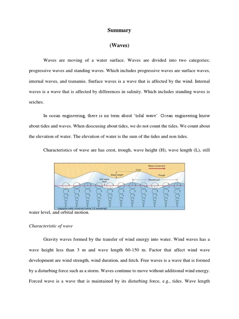 Characteristics of Ocean Waves | PDF | Tide | Tsunami