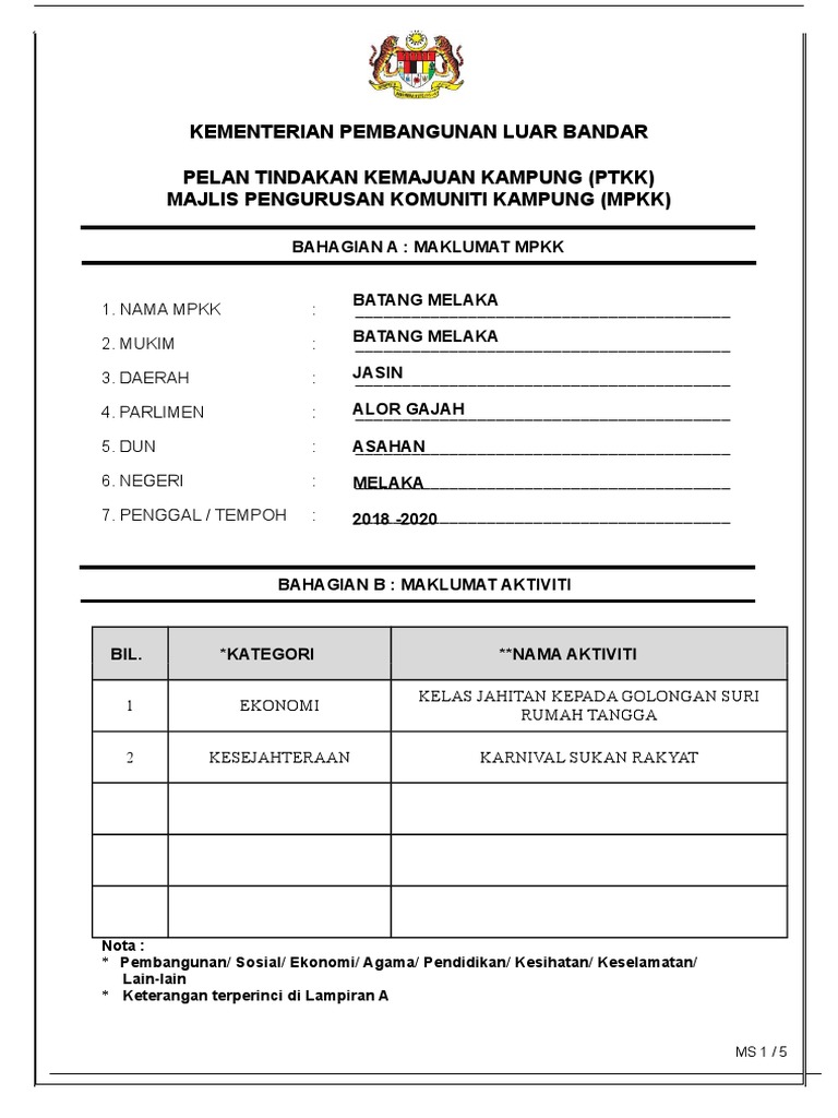 Tatacara MPKK Lampiran I | PDF